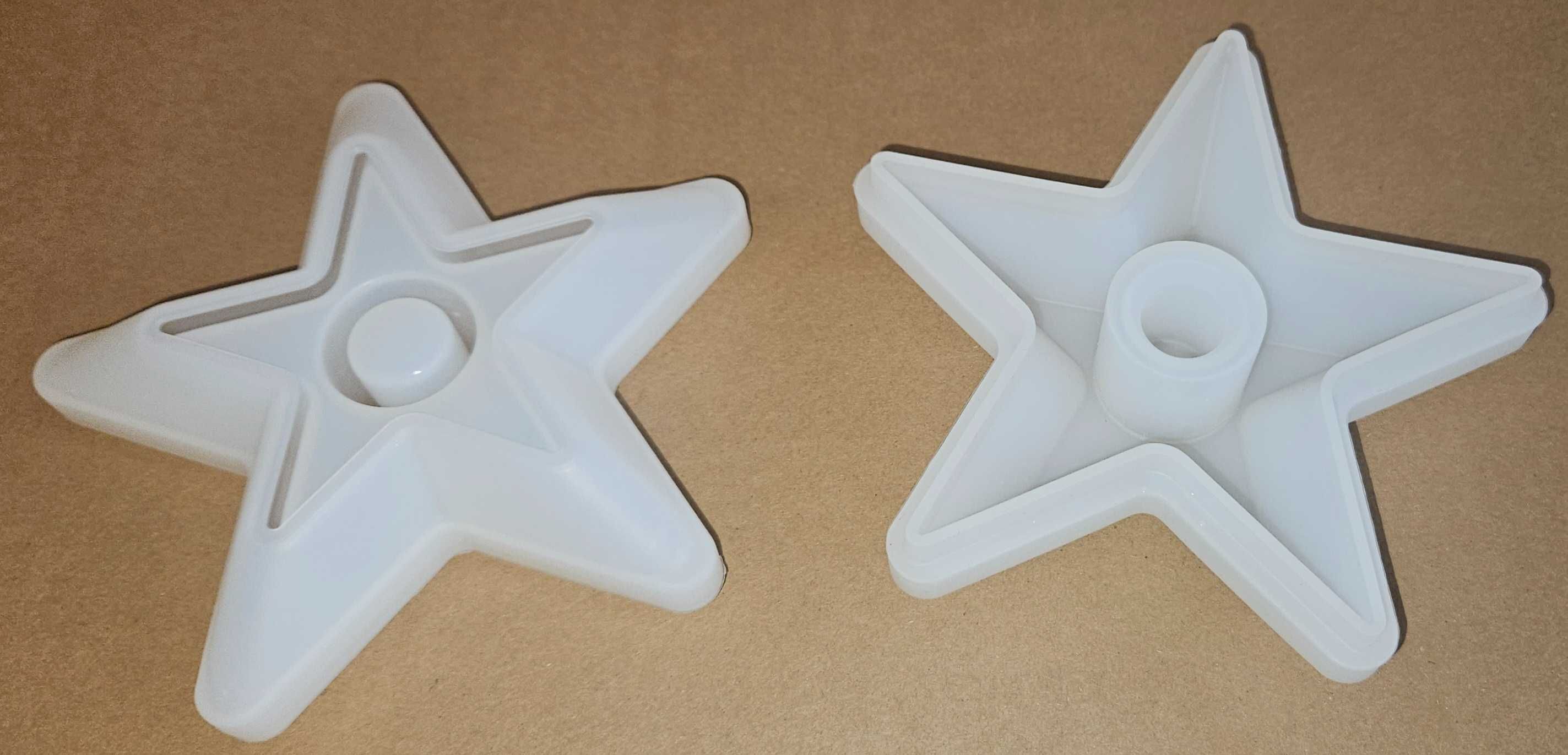 2 sztuki foremek do odlewania świec 3D w kształcie gwiazd