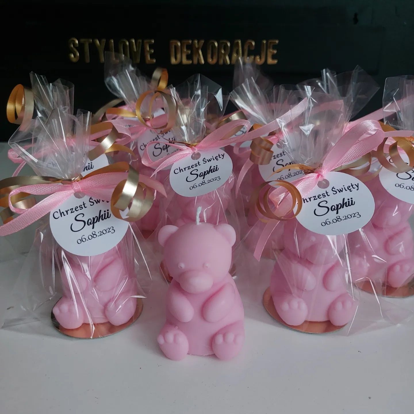 Podziekowania na chrzest świety baby shower roczek urodziny