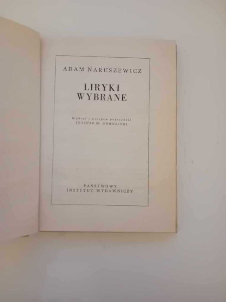 Adam Naruszewicz - Liryki wybrane
