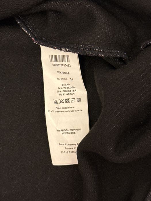 Sukienka damska marki Solar, rozmiar 34.