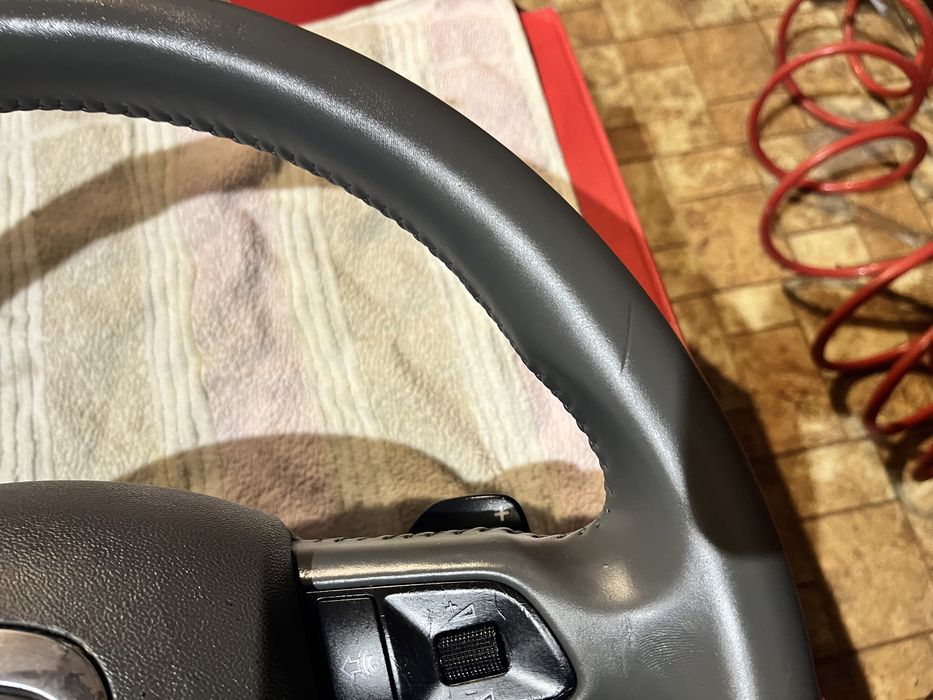 Kierownica z poduszką do Audi A4 B6, B7, beżowa, A6 C6, Q7, łopatki