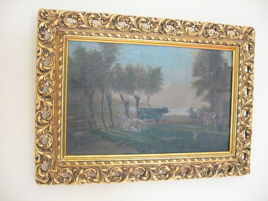 Przedwojenny obraz olejny przedwojenny