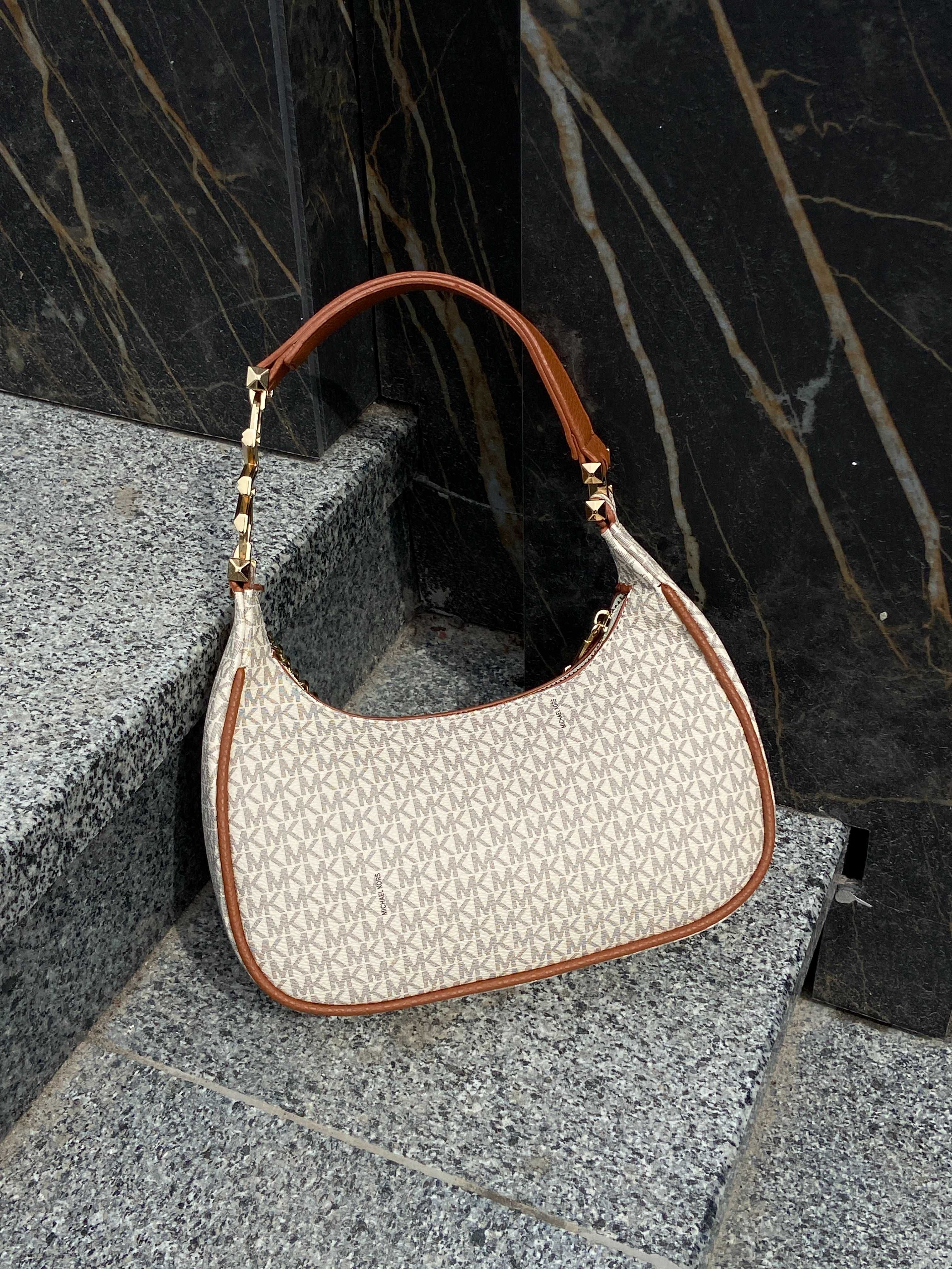 Жіноча сумочка Michael Kors Piper Small Ivory, мішель корс МК сумка