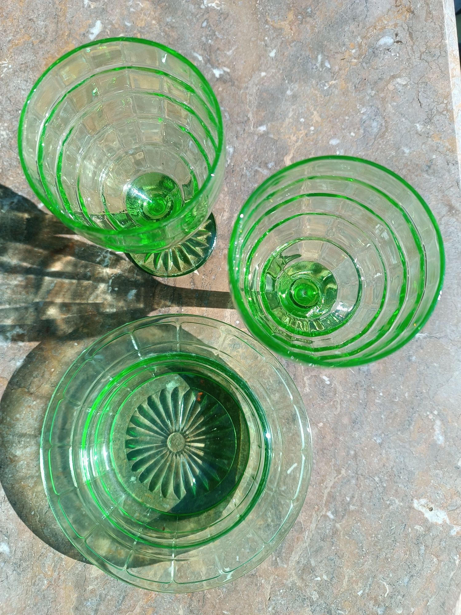Conjunto copos e prato, vintage