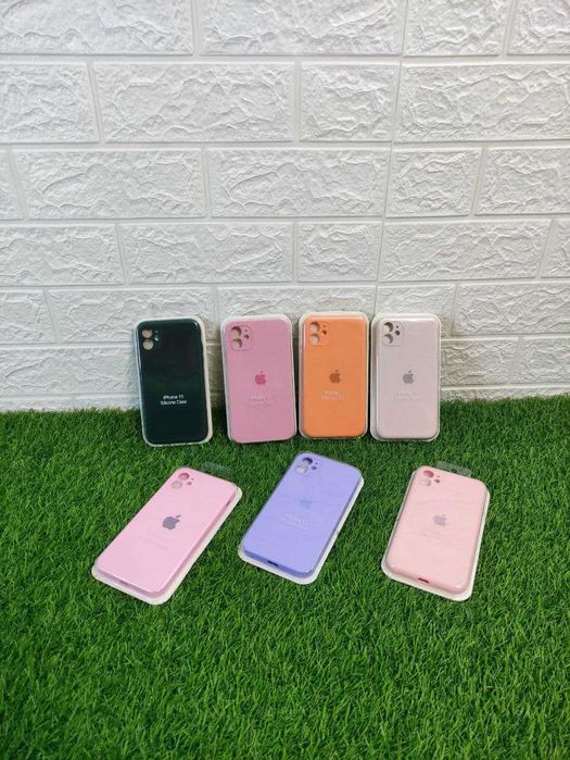 Чехол  чохол квадратный Silicone Case Full на iPhone 11 чехол на айфон