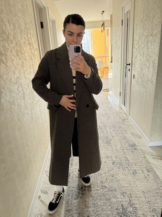 Пальто Zara жіноче 50% шерсть