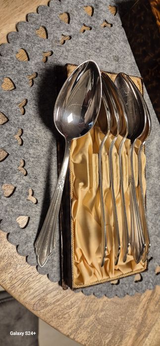 Posrebrzane lyzki. 6 szt.