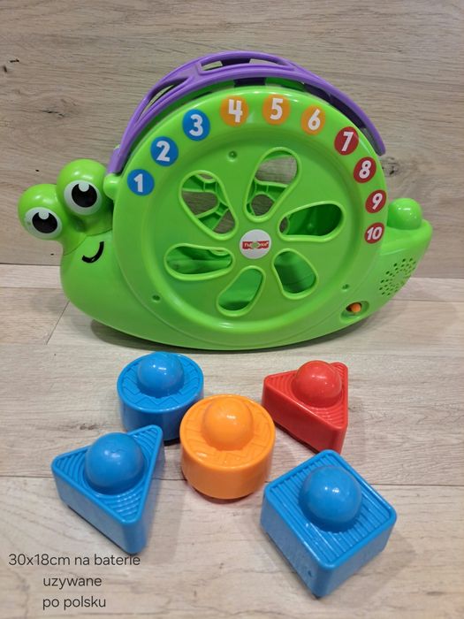 Ślimak na baterie po polsku sorter fisherprice