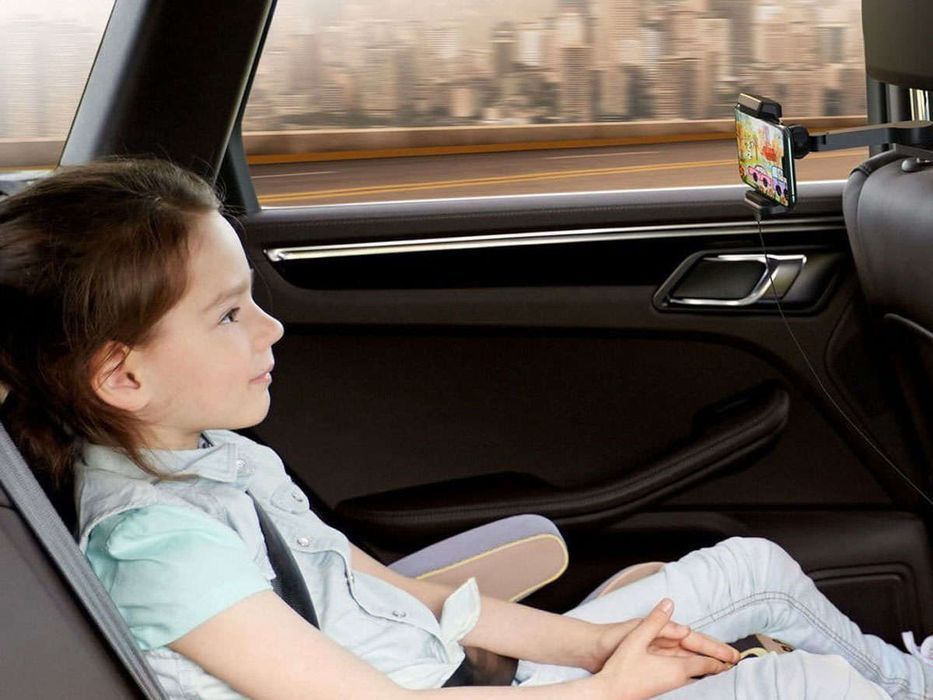 Uchwyt na zagłówek samochodowy do telefonu Baseus Energy z ładowarką