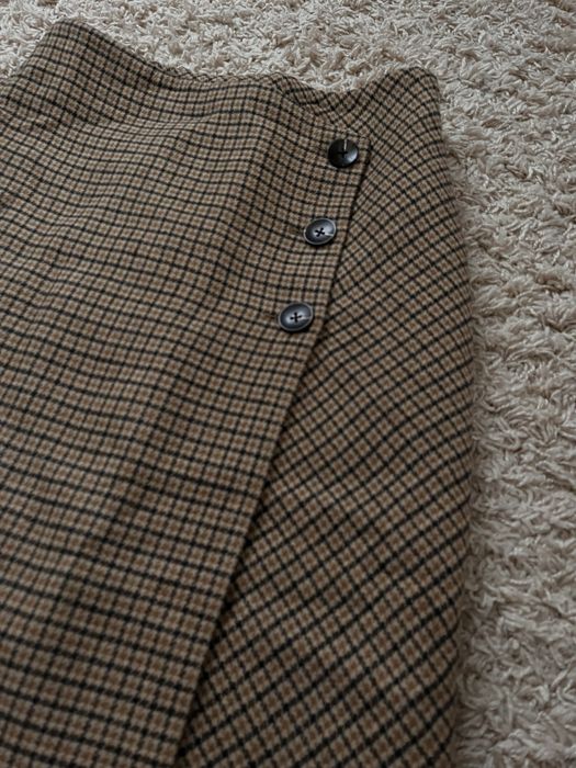 Шерстянная очень теплая юбка в клетку