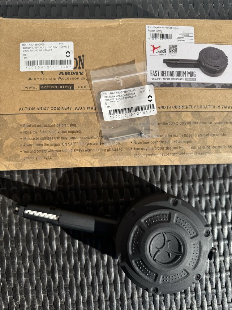 AAP-01 com kit SMG e Drum Mag Airsoft