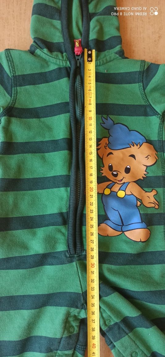 74 Lindex Bamse dresowy kombinezon rampers