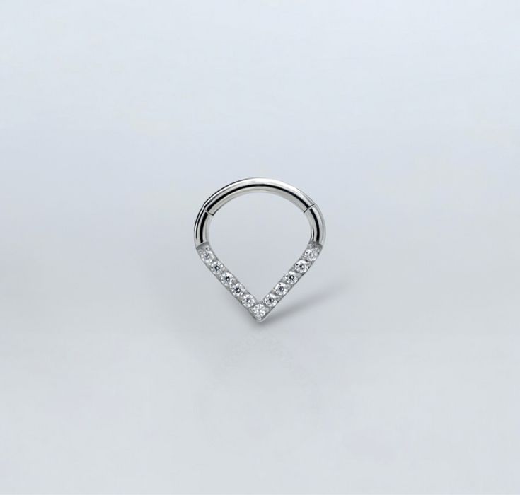 клікер капля з доріжкою із цирконів - 8мм