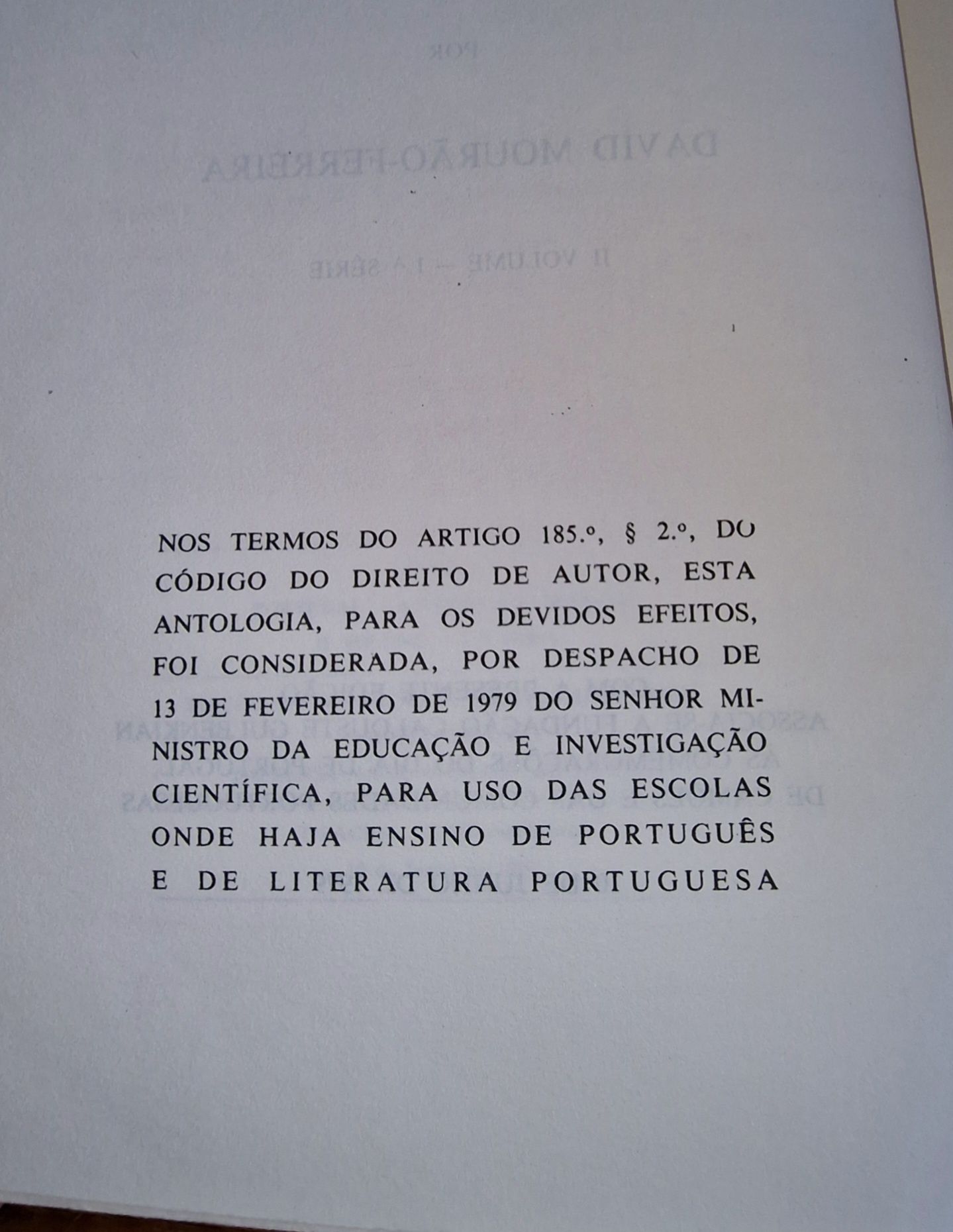 Portugal a Terra e o Homem de David Mourão-Ferreira 1979