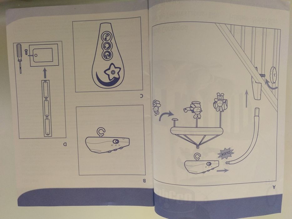 Móbile Chicco- coelhinhos corajosos