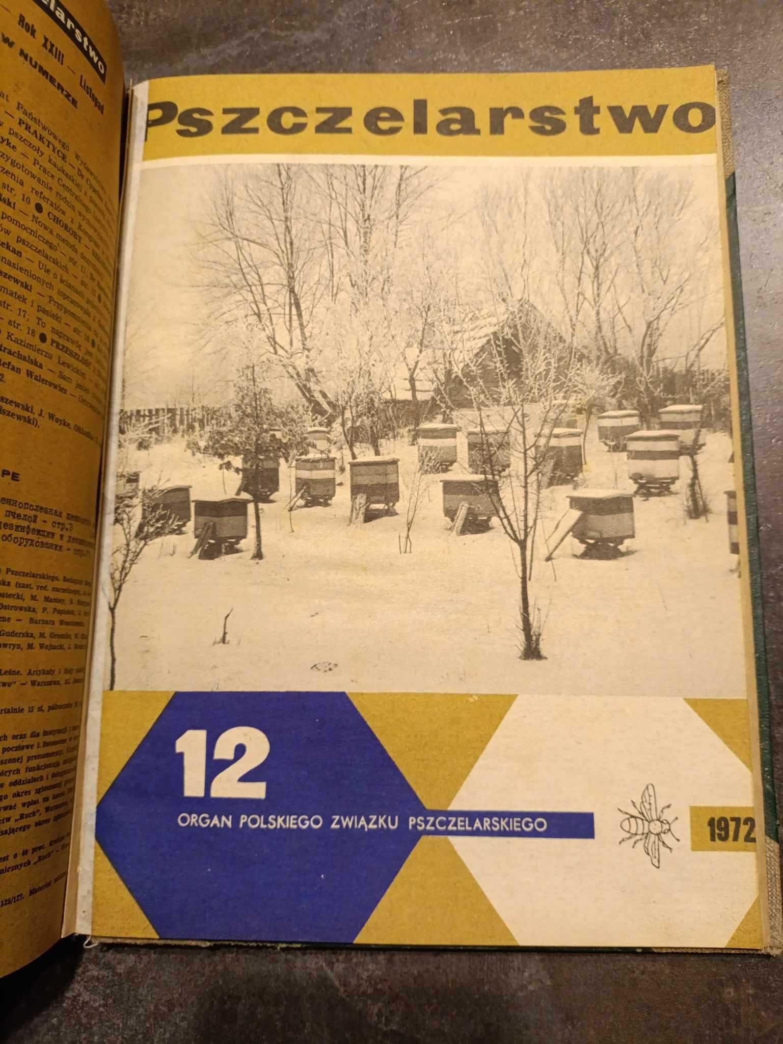 Pszczelarstwo magazyn kompletne roczniki 1971 i 1972 oprawione