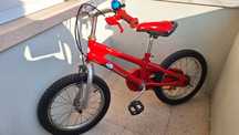 Bicicleta roda 16 criança, vermelha.