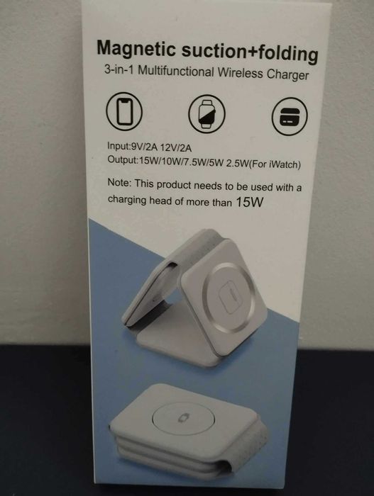 Bezprzewodowa Indukcyjna Stacja Ładowarka 3w1 Do Apple
