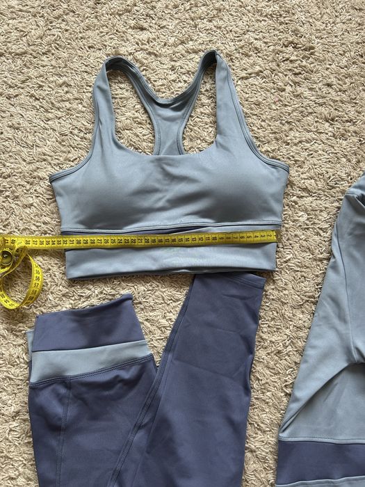 Костюм, лосіни, набор, топ, для фітнесу, спорту
