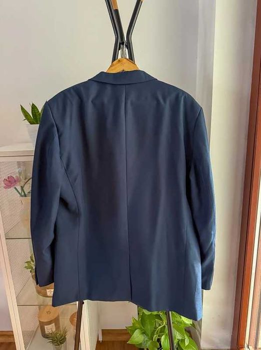 Męski granatowy garnitur komplet 54 Regular fit