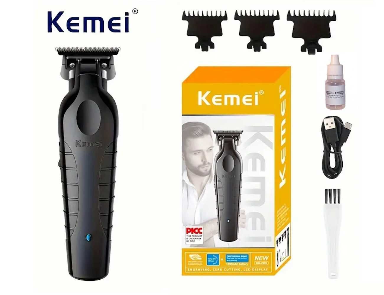 Триммер Kemei KM-2299 для стрижки волос и бороды Hair Clipper