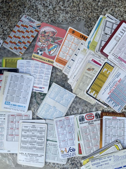 Colecao de Calendarios de Bolso Antigos e Raros