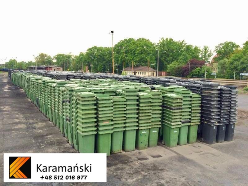 Używane pojemniki na odpady komunalne, 240 L, 1100 L