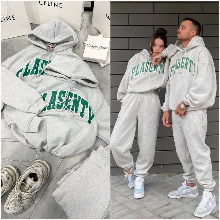 ‼️Теплі парні костюми з якісної трьохнитки на флісі! Family look!