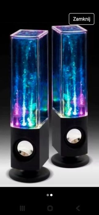 Głośniki LED fontanna