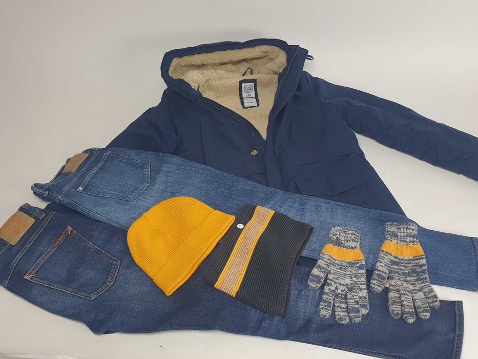 6x Rzeczy Odzież dla chłopca 14 lat Spodnie Kurtka Czapka Rękawiczki