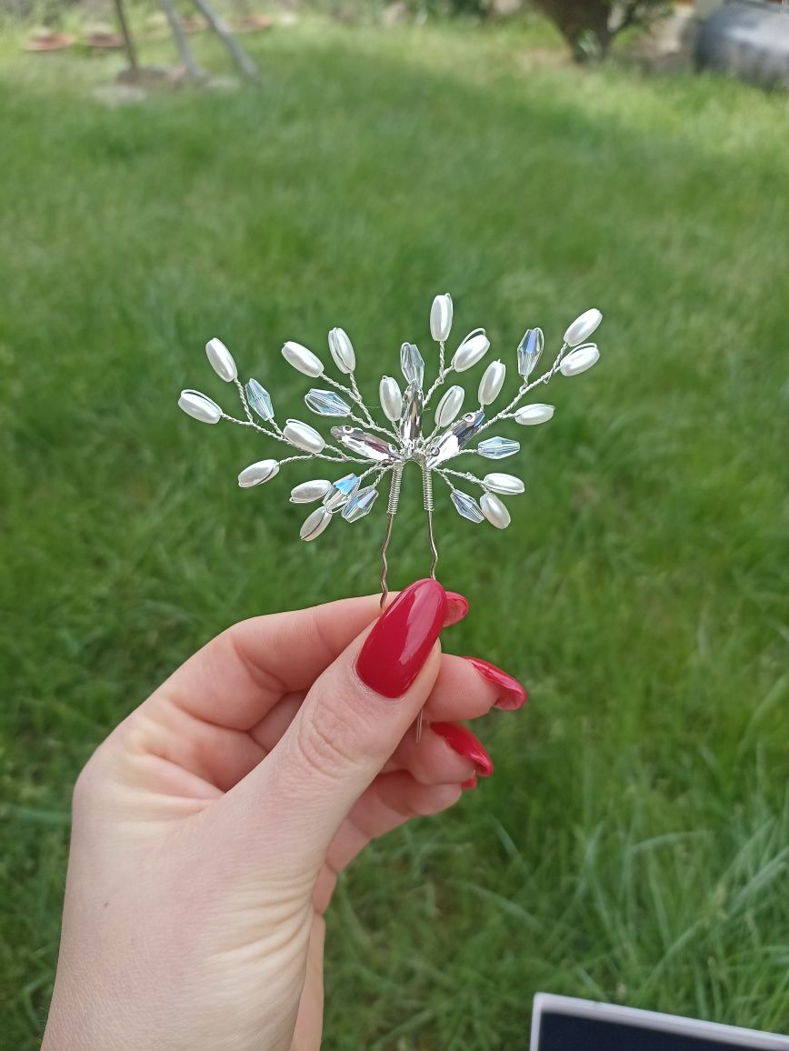 Nowa ślubna ozdoba do włosów kokówka