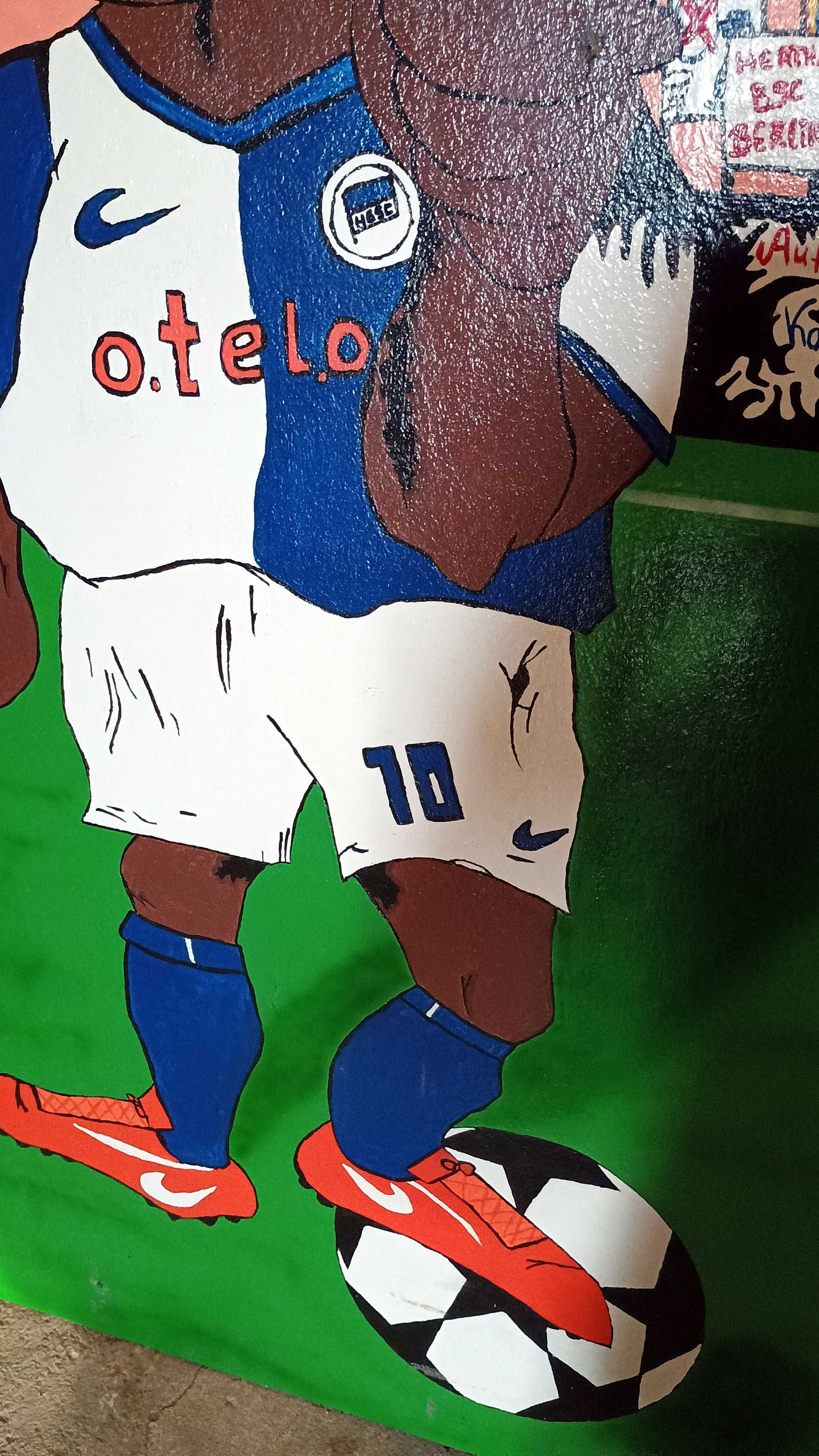 Obraz karykatura piłkarz Marcelinho Hertha Berlin oryginal z Niemiec