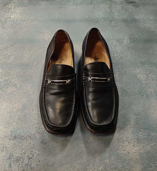 Eleganckie Czarne mokasyny Clarks skóra naturalna r. 43 Stan Idealny