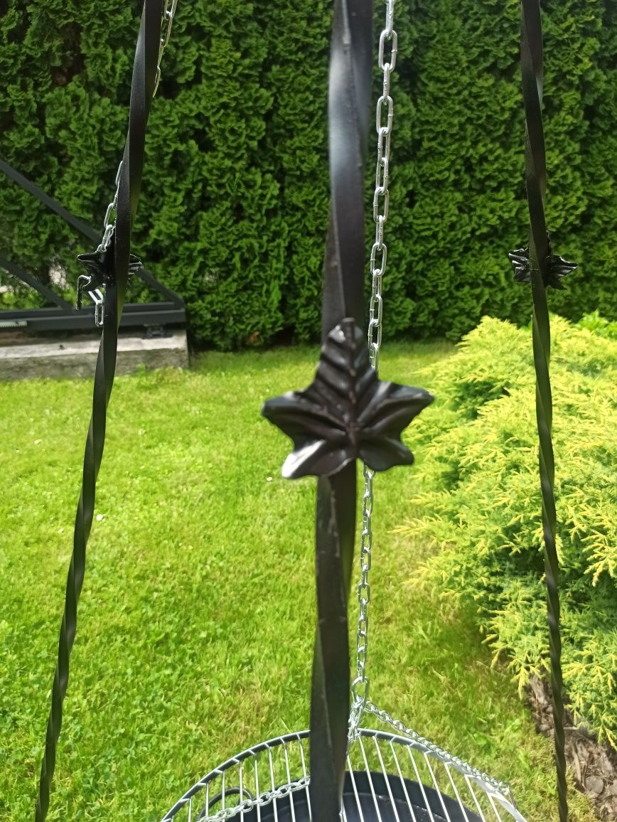Grill Ogrodowy Trójnóg 60/70/80 cm Ruszt Nierdzewny