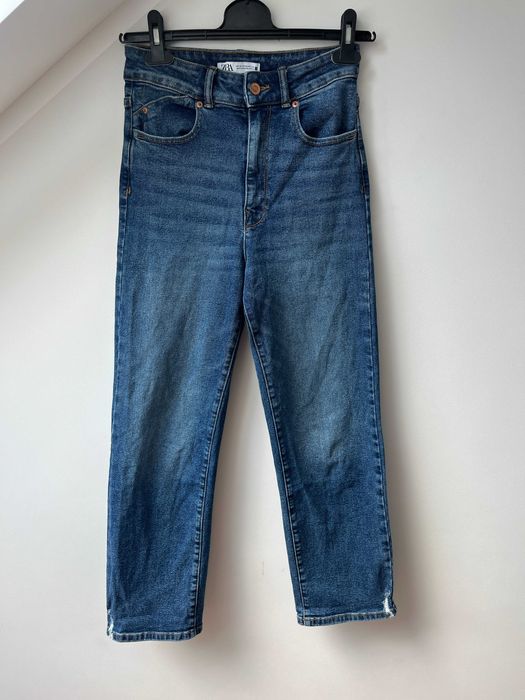 ZARA Jeansy z wysokim stanem prostymi nogawkami Rozmiar S lato casual