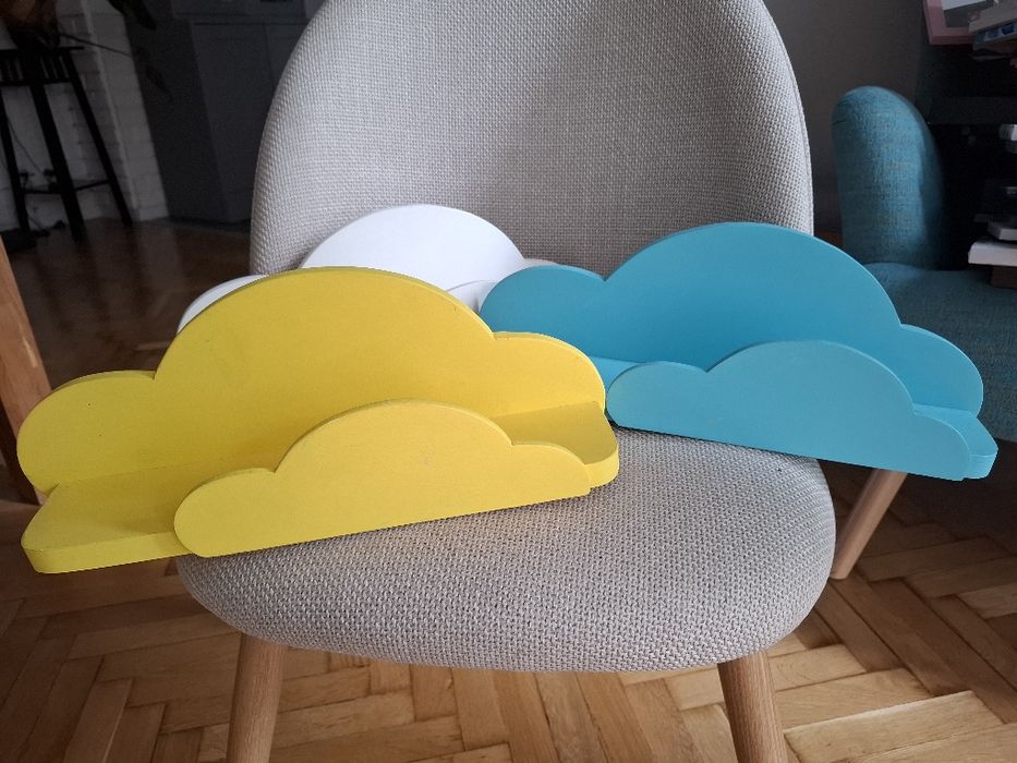 Półki chmurki do pokoju dziecięcego, półki na książki, zabawki