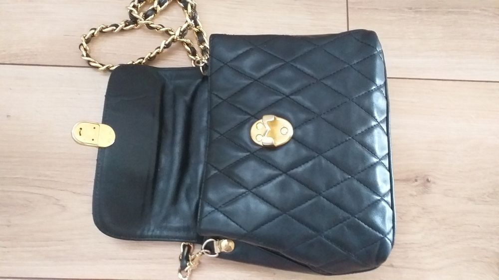 PREMIUM MARINO ORLANDI Mała oryginalna skóra natural torebka crossbody