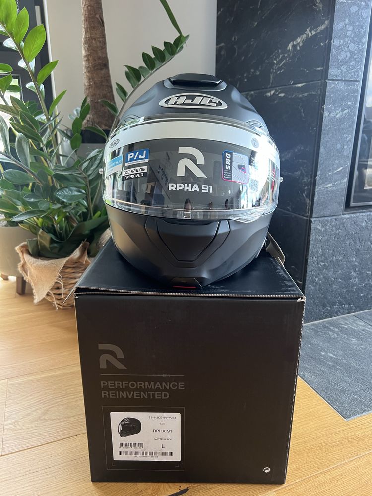 Kask motocyklowy HJC RPHA 91 czarny mat r.L