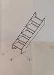 Schody stalowe metalowe blacha 6mm stopnie perforowane.