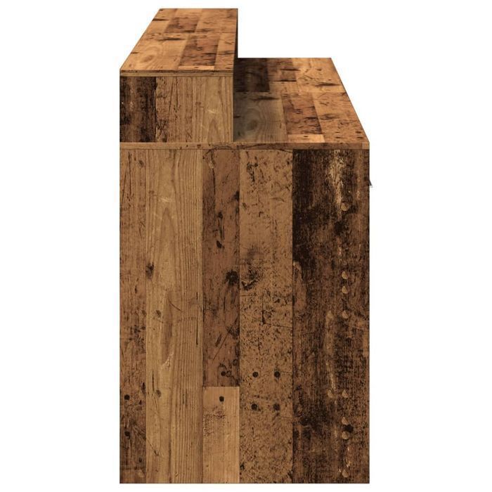 Vidaxl Biurko Z Podświetleniem Led, Stare Drewno, 160X55X91 Cm