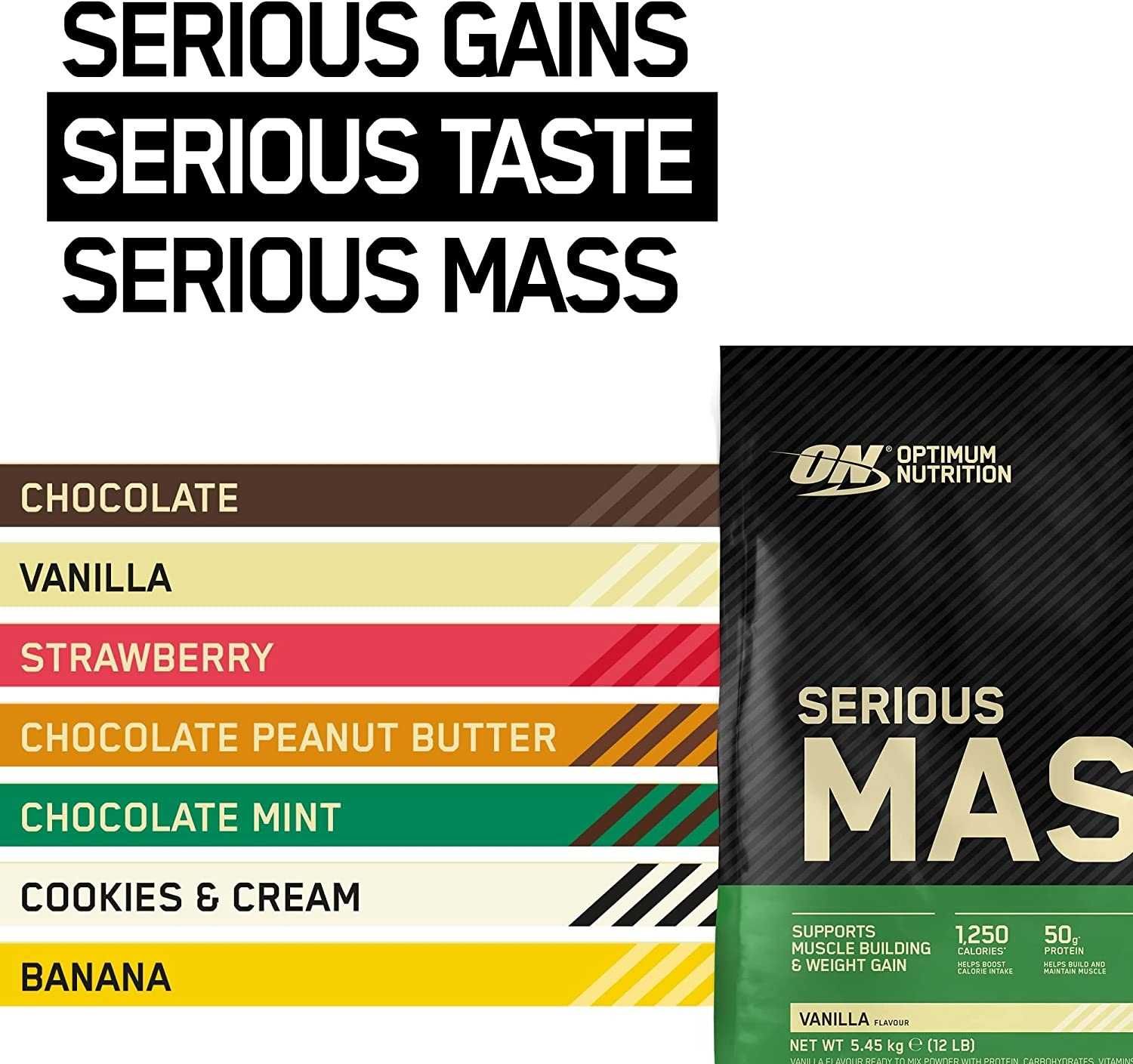 ОРИГІНАЛ • ГЕЙНЕР Optimum Nutrition Serious Mass (UK) 5450 г