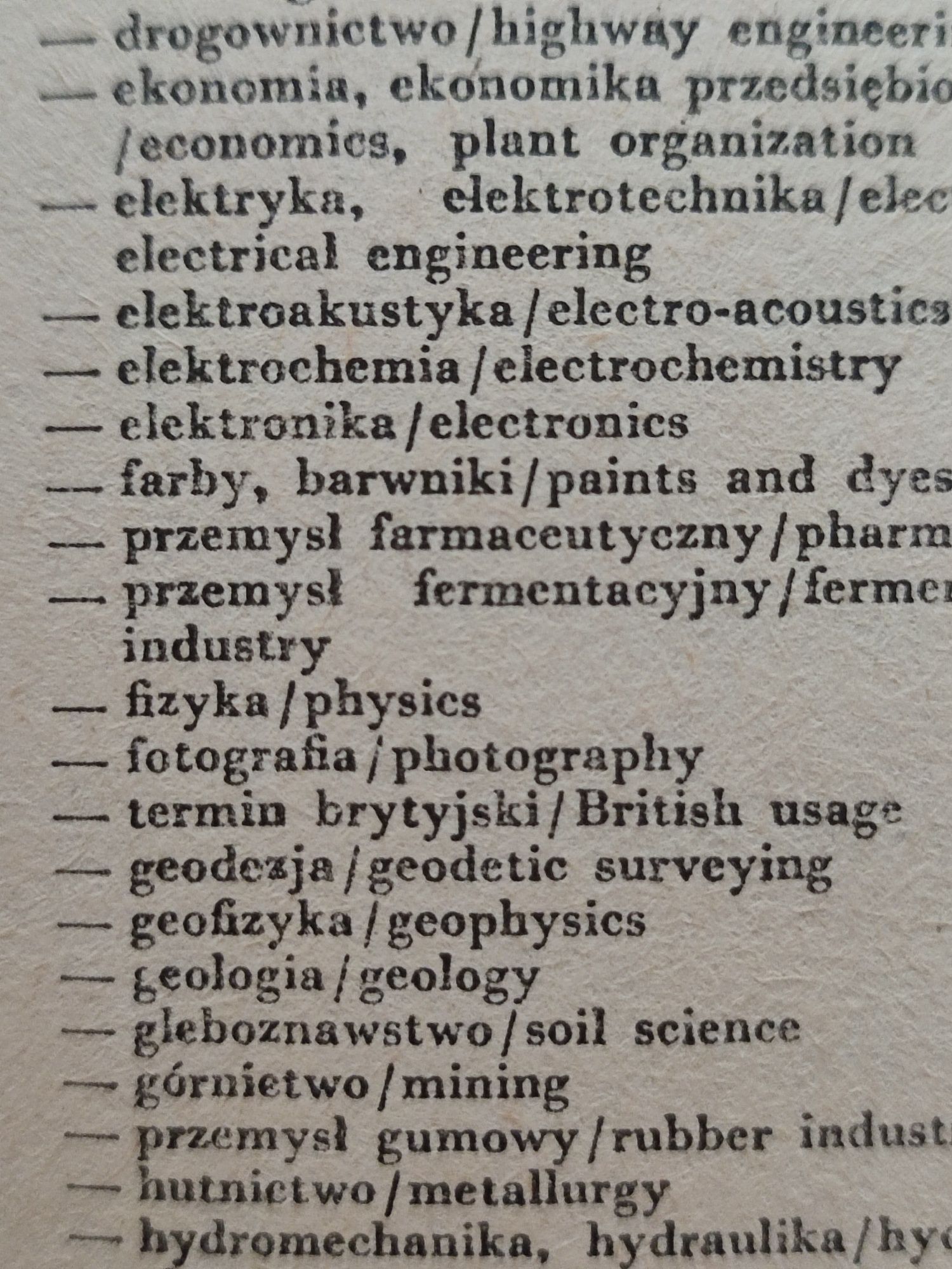 Słownik naukowo - techniczny polsko - angielski