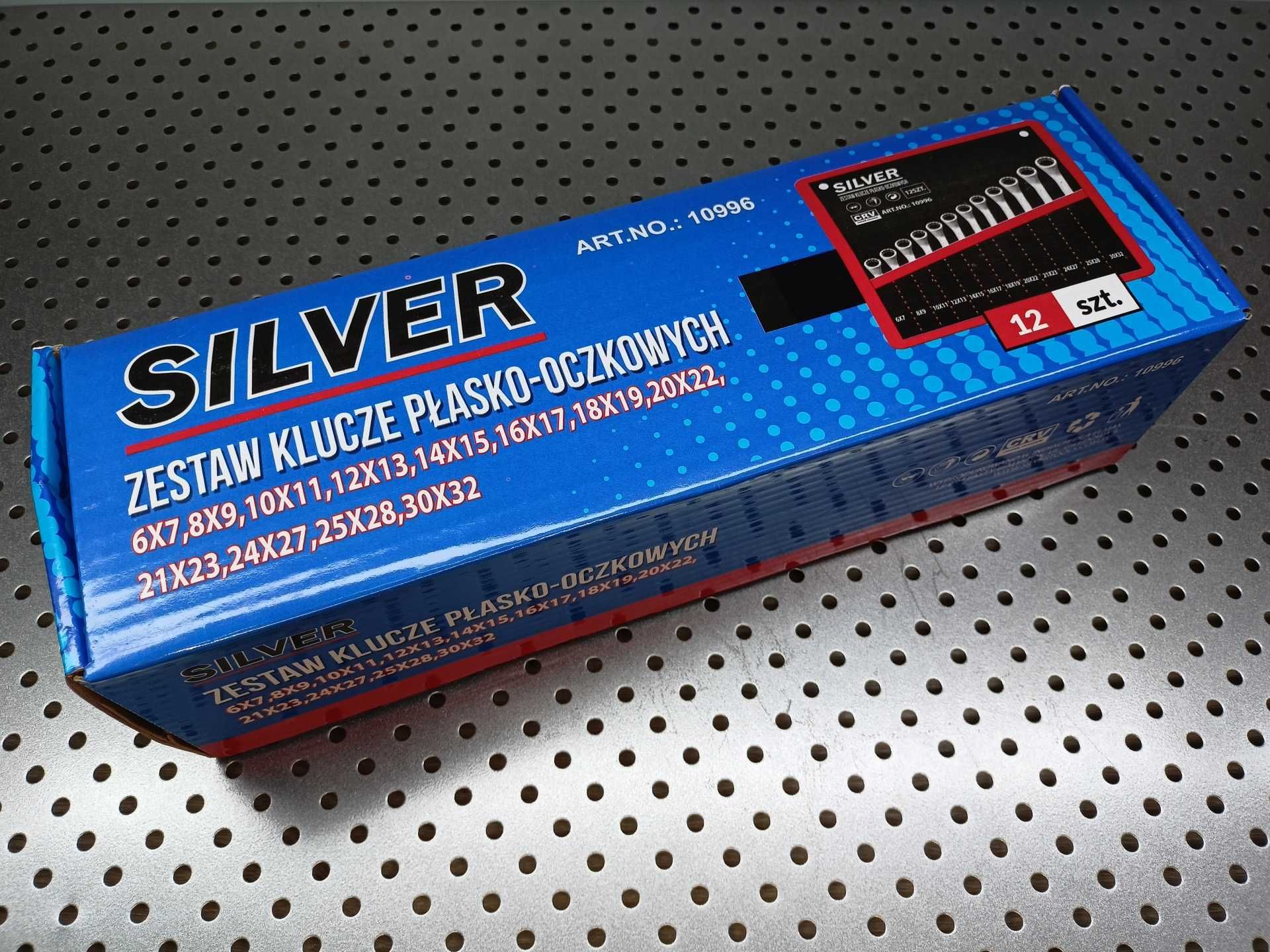Klucze oczkowe odgięte 6 - 32 mm 12-el. Silver S10996