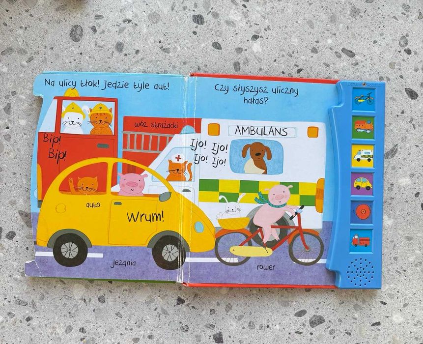 Odgłosy Miasta książeczka dżwiękowa z napisami