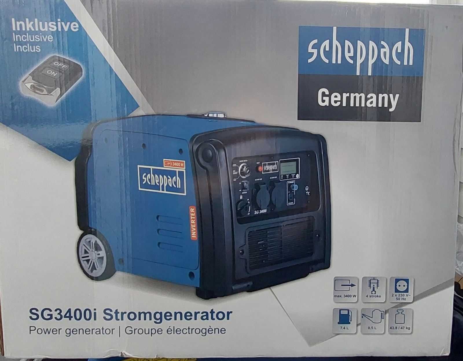 Інверторний генератор Scheppach SG3400i 3.4 кВт., Німеччина