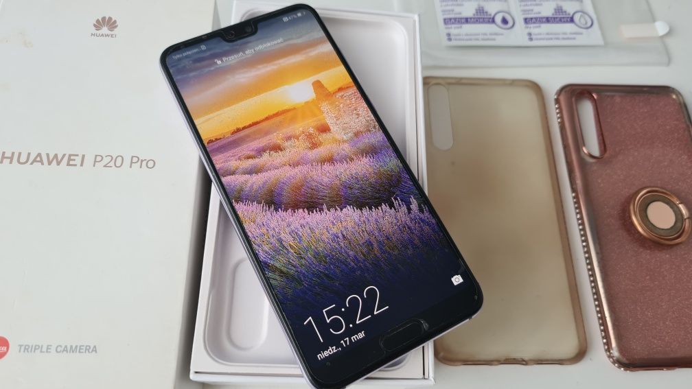 Huawei P20 PRO 6/128 bardzo dobry stan oryginalna folia