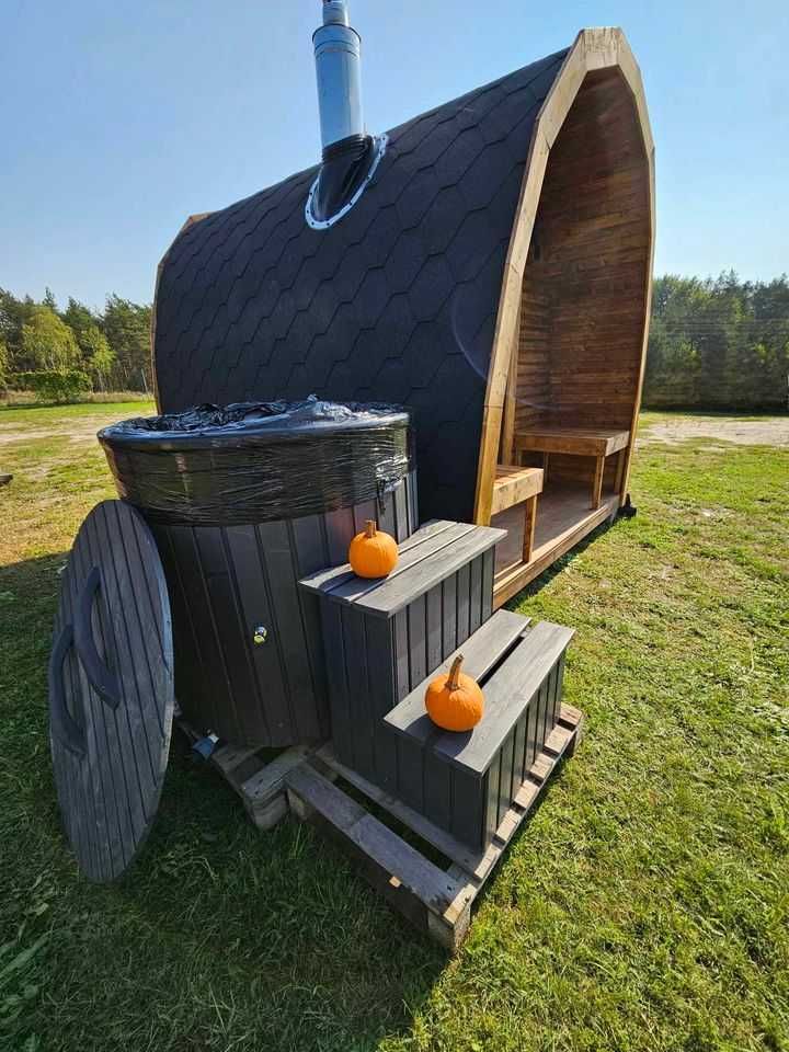 Sauna ogrodowa piec opalany drewnem