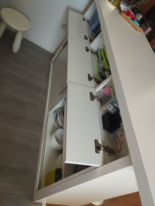 Balcão para cozinha com armário incorporado