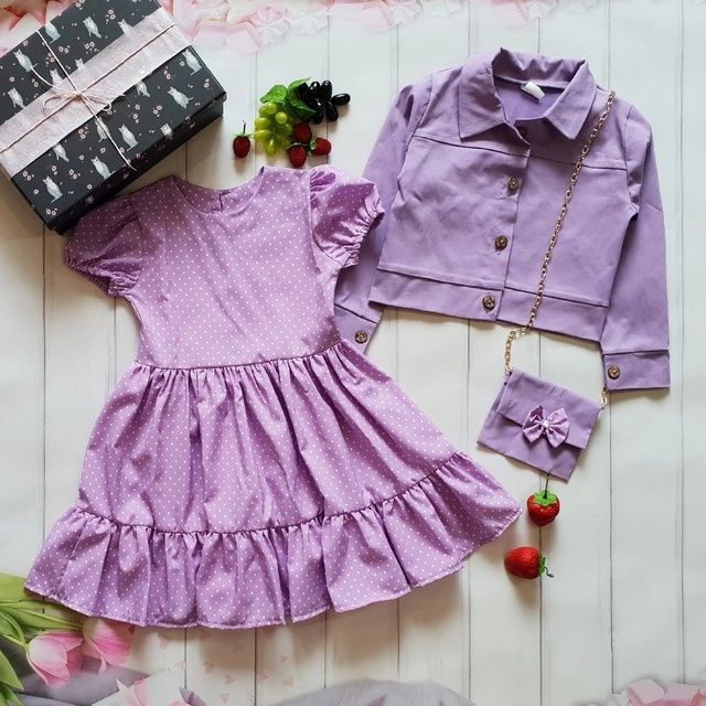 Сукня для дівчинки + піджак + сумка