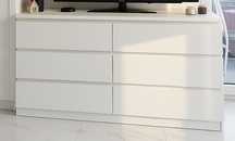 Komoda Malm Ikea 6 szuflad biała
